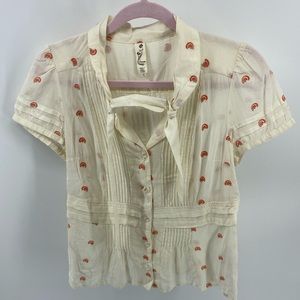 Anthropologie women’s button up blouse size 10